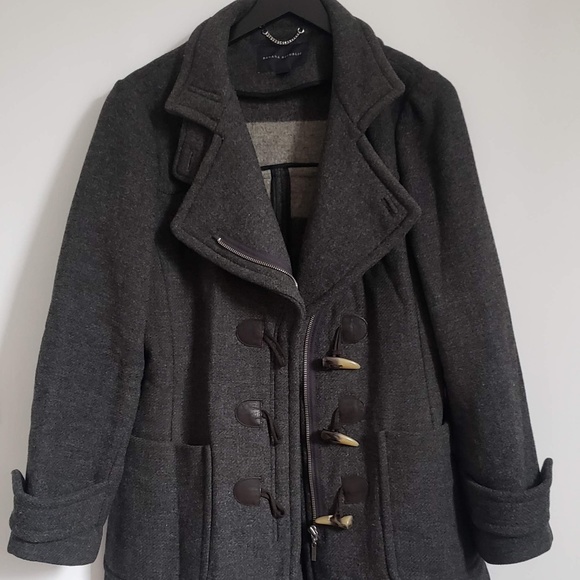 Mid-length Pea Coat with Horn Toggles - Picture 1 of 3